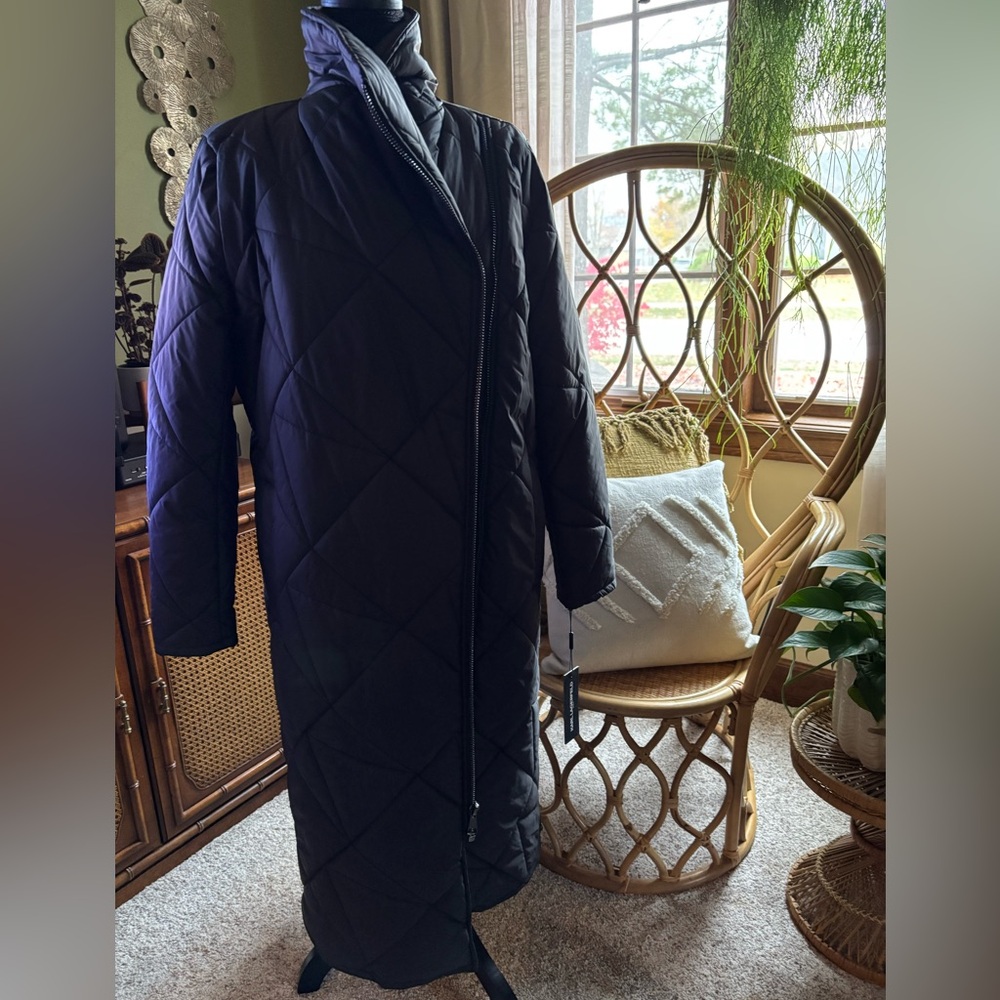 Karl Lagerfeld Black Quilted Puffer Coat